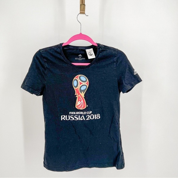 FIFA World Cup Russia 2018 Adidas Black T-Shirt - Picture 1 of 4